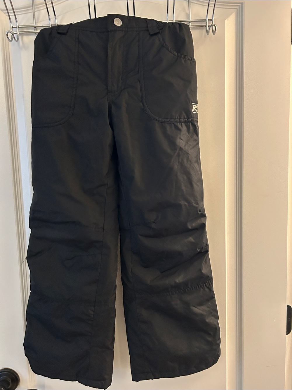 Kids Black Insulated Snow pants